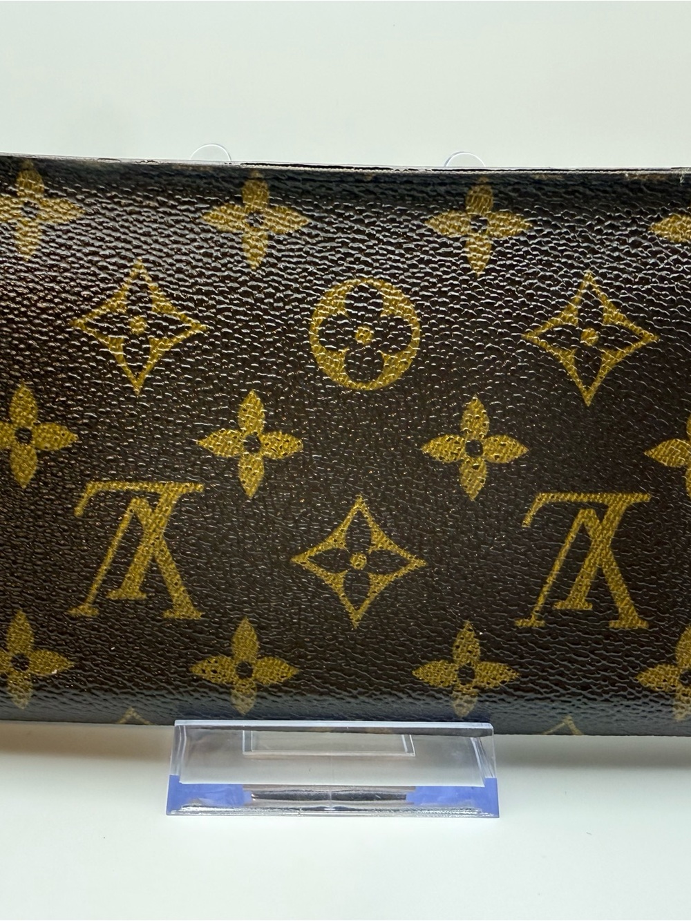 Louis Vuitton Monogram Canvas Clutch - Brown & Gold Accents